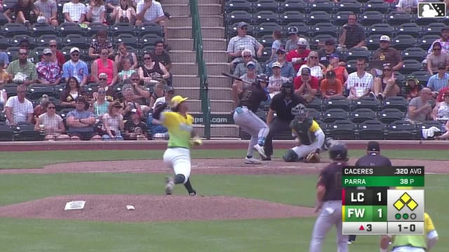 Juneiker Caceres singles on a ground ball to second baseman Rosman Verdugo. Garrett Howe scores. Tommy Hawke scores. Jace LaViolette to 3rd. Throwing error by second baseman Rosman Verdugo.