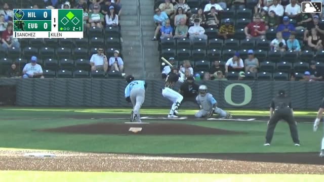Gavin Kilen singles on a sharp line drive to right fielder Brady Counsell. Trevor Cohen scores.