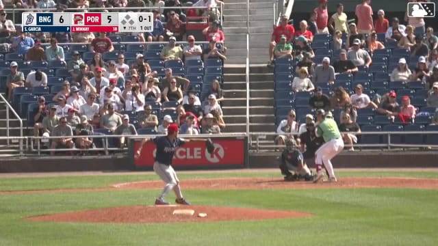 Jack Winnay homers (6) on a fly ball to center field.