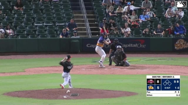 Theo Gillen homers (3) on a fly ball to center field.