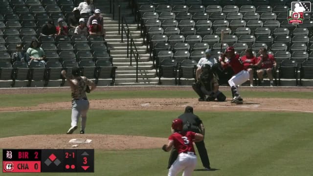 Carter Graham singles on a ground ball to shortstop Ryan Burrowes. Kien Vu scores. Throwing error by shortstop Ryan Burrowes.