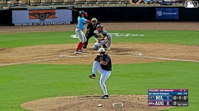 Gabriel Rodriguez singles on a line drive to center fielder Luis Guanipa. Juneiker Caceres scores. Cannon Peebles to 3rd.