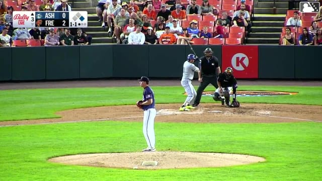 Anthony Huezo homers (7) on a fly ball to right field. Brandon Nigh scores.