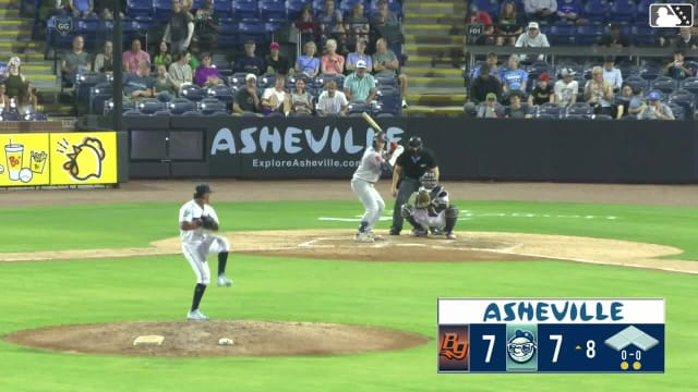 Nathan Flewelling homers (11) on a fly ball to center field.