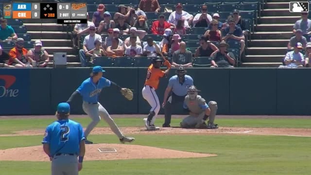 Aron Estrada homers (9) on a fly ball to right field.
