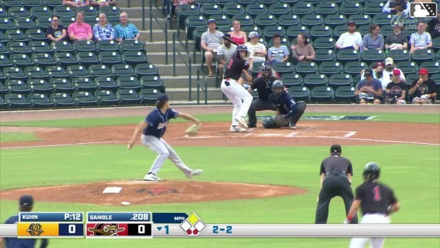 Sean Gamble homers (7) on a fly ball to right field. Josh Hammond scores.