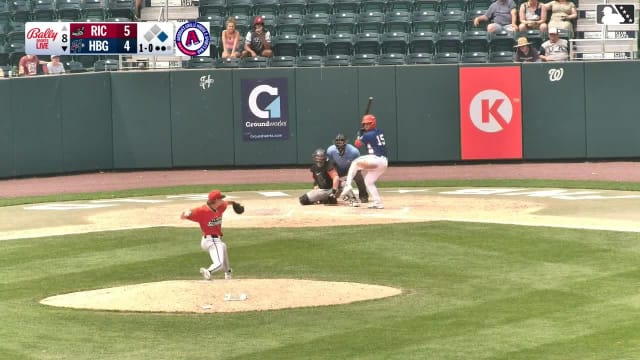Caleb Lomavita homers (12) on a line drive to right center field. Sam Brown scores.