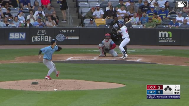 Ben Ross homers (10) on a fly ball to center field.