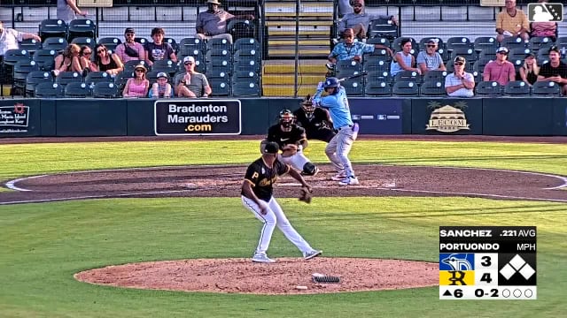 Juan Sanchez homers (7) on a fly ball to left field.