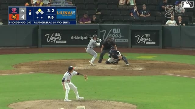Brock Rodden homers (19) on a fly ball to center field. Ryan Bliss scores.
