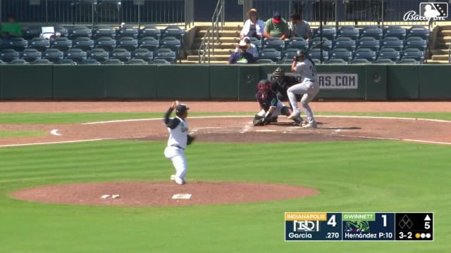 Jhostynxon Garcia homers (10) on a fly ball to left field.