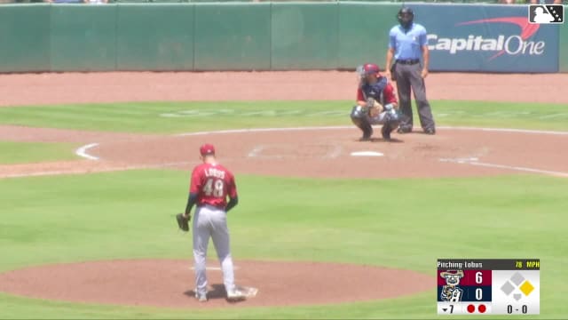 Ryan Lobus adds K during no-hitter