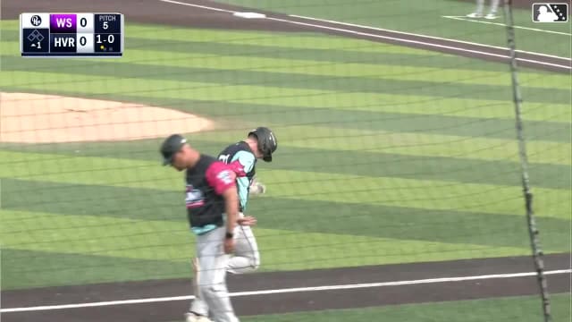 Caleb Bonemer homers (12) on a fly ball to left field.