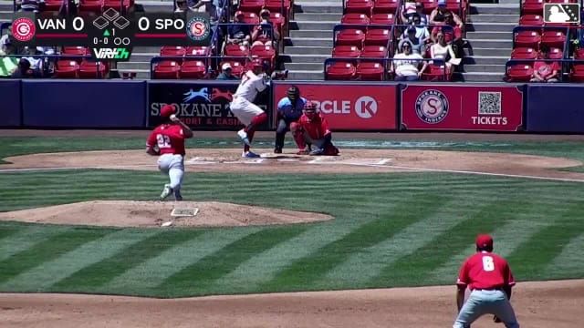 Max Belyeu homers (12) on a fly ball to right center field.