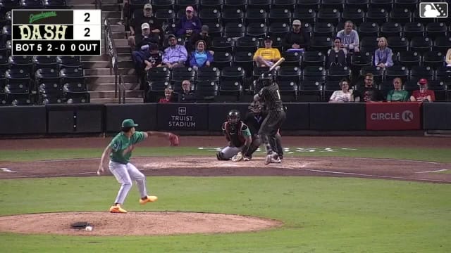 Ryan Burrowes doubles (20) on a sharp fly ball to center fielder Dylan Palmer. Bryce Eblin scores. Ely Brown to 3rd.