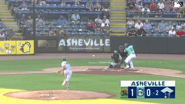 Nick Monistere homers (1) on a fly ball to center field.