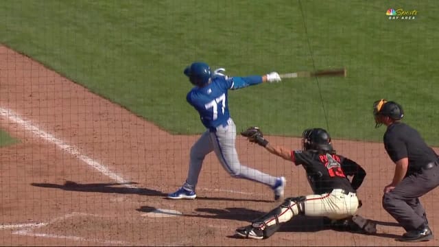 Spencer Nivens' first home run of spring