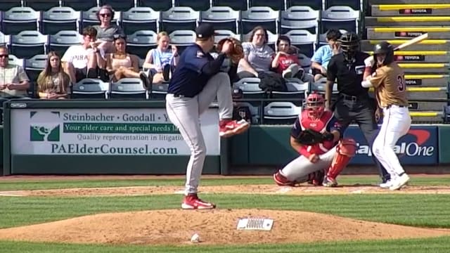 John Holobetz strikes out eleven batters
