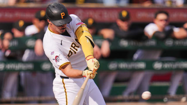 Konnor Griffin hits an RBI double in first MLB at-bat