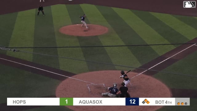 Carlos Jimenez homers (4) on a fly ball to right field. Luis Suisbel scores. Brandon Eike scores.
