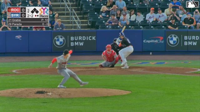 Kevin Parada strikes out swinging.
