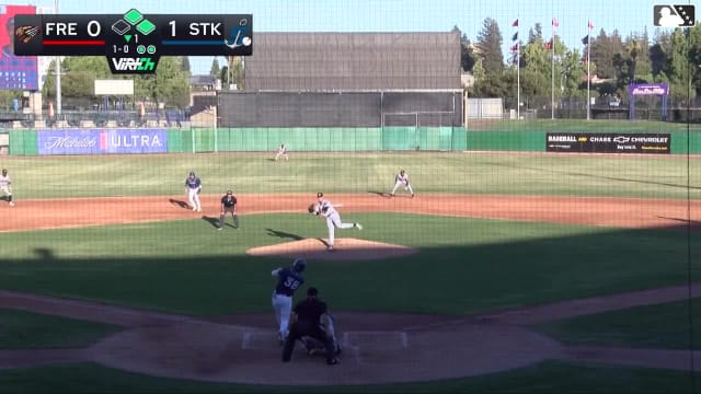 Edgar Montero homers (5) on a fly ball to left center field. Bobby Blandford scores. Gavin Turley scores.