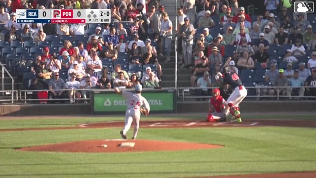  Justin Gonzales' first Double-A homer