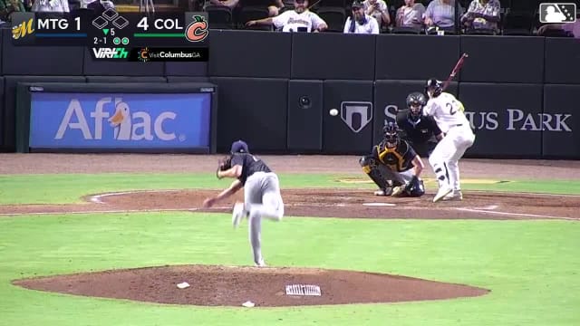 Alex Lodise homers (1) on a fly ball to right center field.
