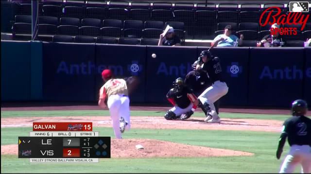 Truitt Madonna doubles (13) on a line drive to left fielder Abdias De La Cruz. Jose Verdugo scores.