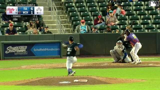 Kyle DeBarge homers (6) on a fly ball to left center field.