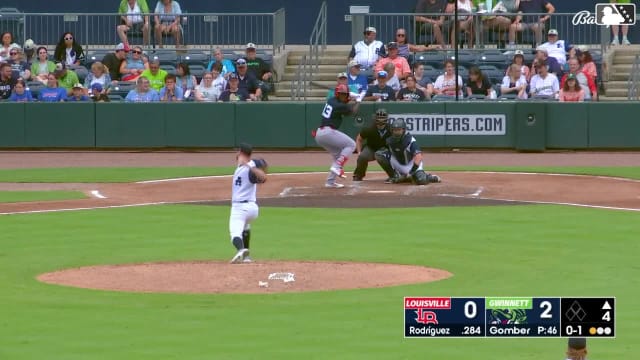 Héctor Rodríguez homers (17) on a fly ball to right field.