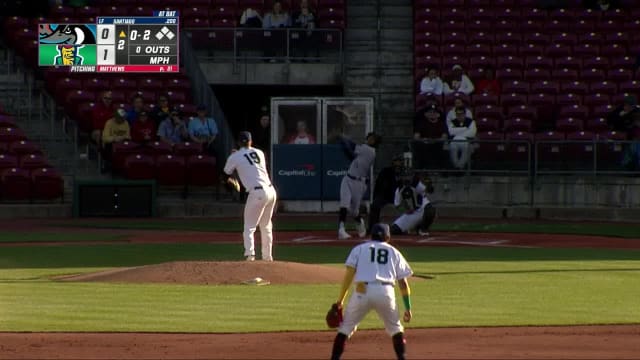 Zebby Matthews strikes out the side in the 2nd