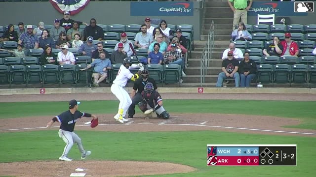 Lazaro Montes homers (1) on a line drive to right center field.