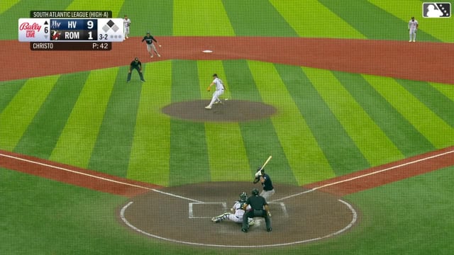 Core Jackson homers (7) on a line drive to right field. Kaeden Kent scores.