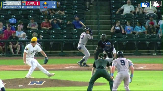 Will Bush singles on a ground ball to left fielder Spencer Nivens. Joseph Sullivan scores.