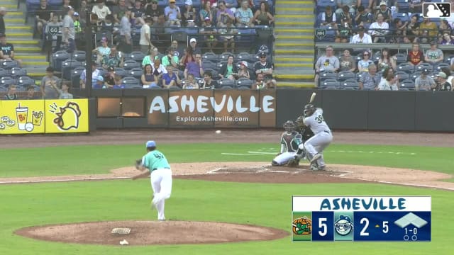 Axiel Plaz homers (18) on a fly ball to right center field.