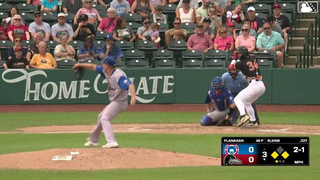 Jaron Elkins singles on a ground ball to left fielder Kade Snell. Victor Rodrigues scores. Emil Morales to 2nd.