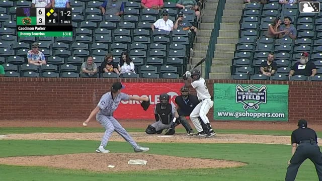 Jhonny Severino singles on a fly ball to center fielder Ely Brown. Shalin Polanco scores. Axiel Plaz to 3rd. Jhonny Severino to 2nd.