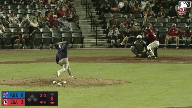 Carter Graham homers (7) on a fly ball to left field.