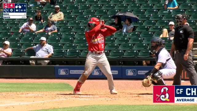 Chase Davis' fourth three-hit game of the season