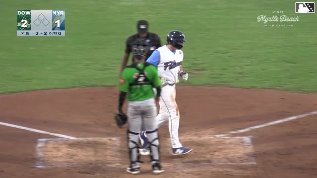 Cameron Sisneros hits his first pro home run