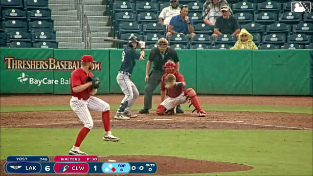 Jordan Yost homers (1) on a fly ball to right field. Anibal Salas scores.