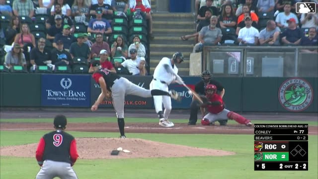 Dylan Beavers launches his 17th homer of the season