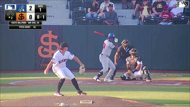 Edgar Montero homers (9) on a fly ball to left field.