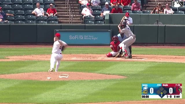 Druw Jones homers (2) on a fly ball to center field.