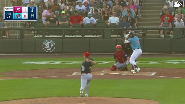 Jace Avina triples (2) on a sharp line drive to center fielder Pedro León. Jackson Castillo scores.