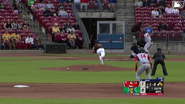 Alex McCoy homers (7) on a line drive to left center field. Zach Evans scores. Lamar King Jr. scores.