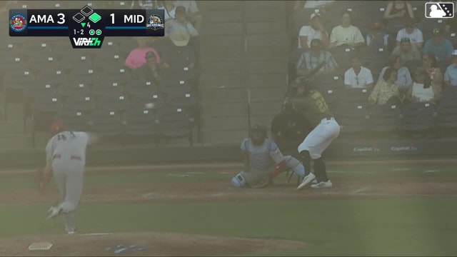 Ryan Lasko triples (3) on a sharp line drive to left fielder Manuel Pena. Luke Mann scores.