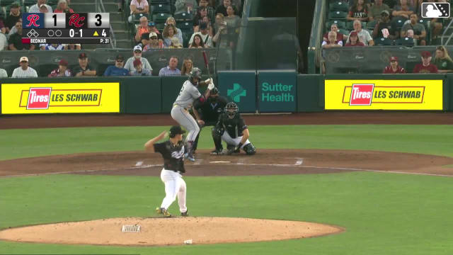 Lazaro Montes homers (12) on a fly ball to center field.