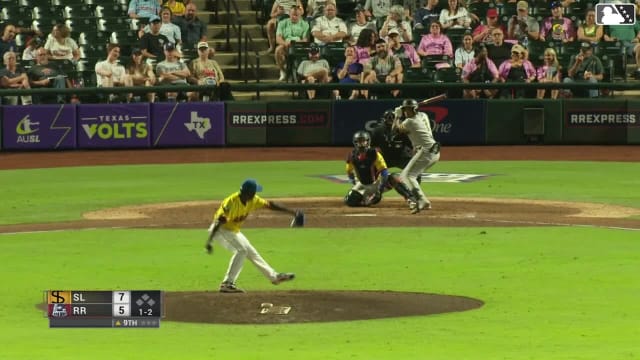 Christian Moore strikes out swinging.